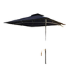 10' x 10' Gazebo, Soft Top Outdoor Gazebo with 2-Tier Roof, Metal Frame, Navy Blue