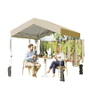 8 x 8 ft Pop Up Canopy Tent with 1-Button Push Easy Setup, UPF 50+ A-Frame Outdoor Instant Canopy, Beige