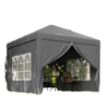 10'x10' Outdoor Pop Up Party Tent Wedding Gazebo Canopy with Carrying Bag (Grey)