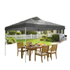 Pop Up Canopy Waterproof Canopy Tent with Carrying Bag for Parties Garden BBQs 9.8' x 9.8', Dark Grey