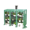 Lean-to Greenhouse with 3 Tier Shelves, Mini Greenhouse with 3 Roll-Up Doors for Indoor Outdoor, Green