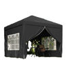 10'x10' Outdoor Pop Up Party Tent Wedding Gazebo Canopy with Carrying Bag (Black)