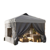 10 x 10 ft Pop Up Canopy Tent with 4 Sidewalls, UPF 50+ 1-Button Push Outdoor Instant Canopy with Wheeled Bag, Dark Grey