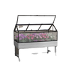 Wood Elevated Planter Box with Cold Frame Greenhouse, Raised Garden Bed for Vegetables, Flowers, Herbs, Distressed Grey