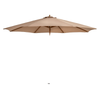 10' x 8' Wooden Patio Umbrella, Garden Parasol, Outdoor Sunshade Canopy with Bamboo Rib for Outdoor, Khaki
