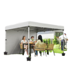 10' x 10' Pop Up Canopy with Sidewalls, Roller Bag, Height Adjustable Instant Tent for Outdoor, Garden, Patio, White