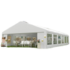 23' x 39' Party Tent, Heavy Duty Outdoor Canopy Tent Shelter with 2 Doors and 12 Windows for Parties, Events, White