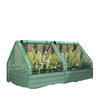 6' x 3' Metal Planter Box with Cover, Raised Garden Bed with Mini Greenhouse for Herbs, Vegetables, Green and Silver