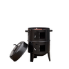 3-in-1 Vertical Charcoal BBQ Smoker, 16