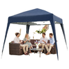 8' x 8' Pop Up Canopy, Outdoor Folding Tent, Portable Party Tent with Carrying Bag for Camping, Party, Picnic, Blue