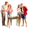 Portable BBQ Grill, Charcoal Grill with Side Seasoning Baskets, Hooks and Nets for Outdoor, Picnic, Camping, Dark Green