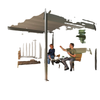 10' x 10' Outdoor Gazebo, Retractable Pergola Canopy with Magnetic Fixture, UPF30+ Metal Pergola Kit, Grey