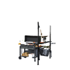 8' x 5' Grill Gazebo, Double Tiered Barbecue Grill Gazebo Shelter with Side Awning, 2 Side Shelves, 6 Hooks, Khaki