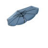 9' x 9' Sky Blue Round Market Umbrella with Valance & Tilt Crank