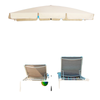 6.5x4ft Rectangle Patio Umbrella Aluminum Tilt Adjustable Garden Parasol Sun Shade Outdoor Canopy Beige