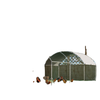 9.2' x 18.7' x 6.5' Silver Galvanized Chicken Coop with Cover