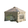 10' x 10' Pop Up Canopy Tent, Instant Sun Shelter, Tents for Parties, with Wheeled Carry Bag, for Outdoor, Garden, Patio, Beige