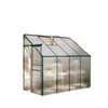 Walk-In Garden Greenhouse Aluminum Polycarbonate with Roof Vent for Plants Herbs Vegetables 8' x 4' x 7' Silver