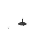 Round Patio Umbrella Base with Wheels, 44 lbs Resin Umbrella Stand Base, 1.3