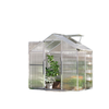 4' x 6.2' x 6.4' Walk-in Garden Greenhouse, Polycarbonate Panels Plants Flower Growth Shed, Cold Aluminum Frame Outdoor Portable Warm House
