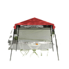 7' x 7' Garden Foldable Pop Up Gazebo Tent with Backpack & Inclined Legs Outdoor Party Canopy, Red & Black