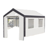 6.6' x 10' x 7' Heavy Duty Walk-In Greenhouse Vegetable Seed Growth Tent Outdoor Plant Growing Tunnel Warm House Flower Shed Backyard White