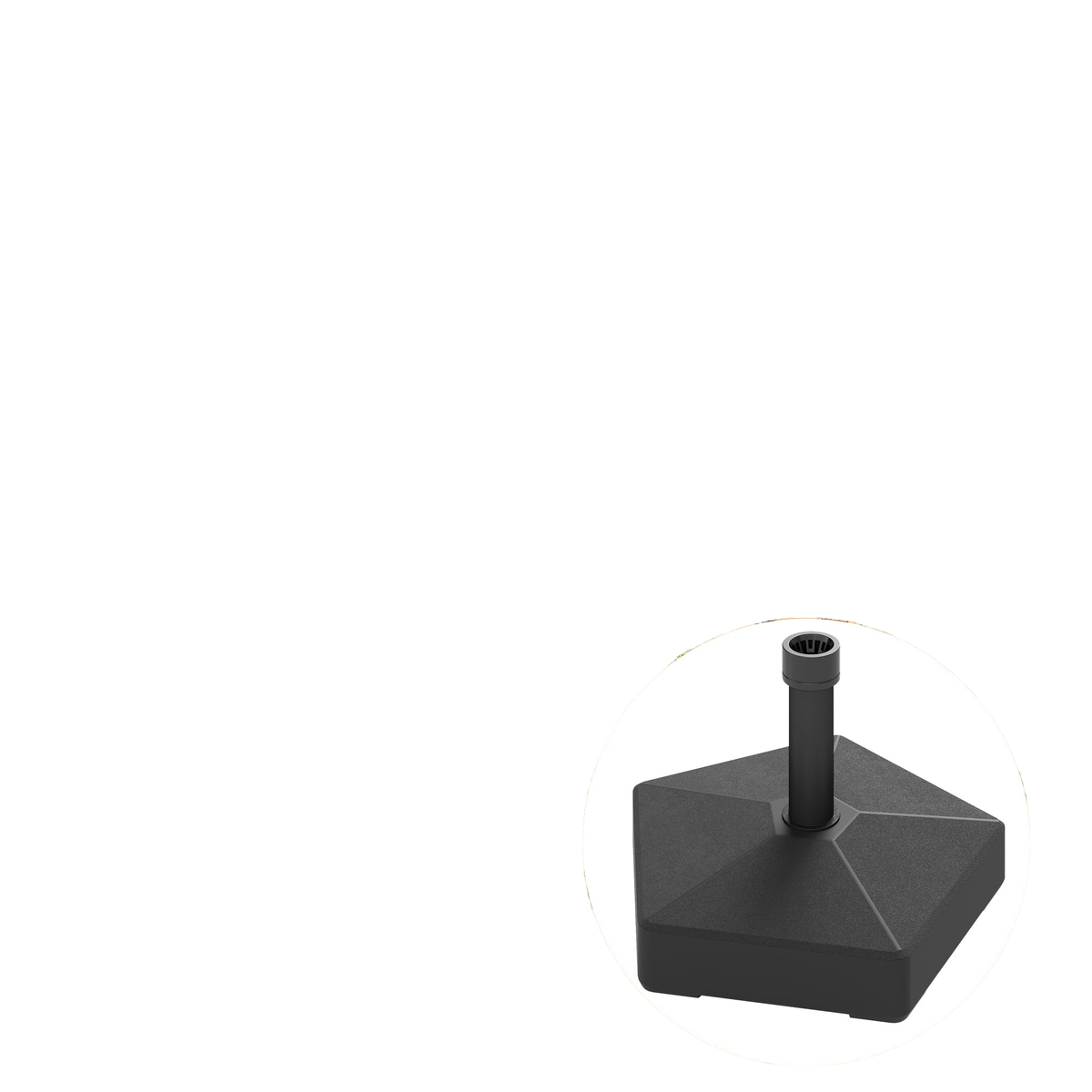 Patio Umbrella Base Holder, Heavy Duty Outdoor Umbrella Stand Base, Poolside, Black