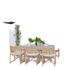 Grey Double-Sided Umbrella with Adjustable Height & 12 Ribs
