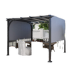 10' x 10' Outdoor Pergola Patio Gazebo Canopy Sun Shelter, Steel Frame, Grey