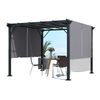 10' x 10' Retractable Pergola Canopy for Backyard, Grey