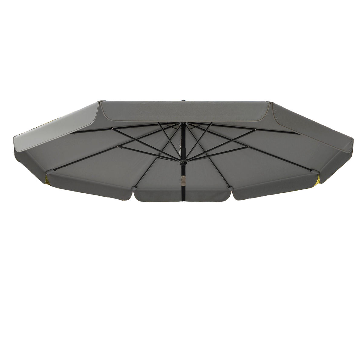 10 ft Patio Umbrella with Push Button Tilt and Crank, Outdoor Market Table Umbrella Parasol, Dark Grey