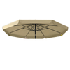 10 ft Patio Umbrella with Push Button Tilt and Crank, Outdoor Market Table Umbrella Parasol, Khaki
