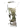 Outdoor Metal Trellis Garden Arch Arbor w/ Lucky Leaf Clover Gate for Ceremony Wedding Party Garden Lawn, Black