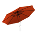 10' x 8' Round Market Umbrella, Patio Umbrella with Crank Handle and Tilt, Outdoor Parasol for Garden, Orange