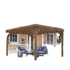 10' x 12' Wood Pergola, Outdoor Gazebo Grape Trellis for Climbing Plant Support, Garden, Patio, Backyard, Deck, Brown