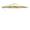 10' Deluxe Patio Umbrella, Outdoor Market Parasol, Banana Hanging Offset Sunshade with Crank, Cross Base, Beige