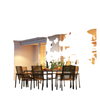 6' x 10' Patio Umbrella with 22 LED Solar Lights and Tilt, Rectangular Outdoor Table Umbrella with Crank, Wine Red