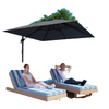 8 FT Aluminium Cantilever Patio Umbrella with 360° Rotation, Cross Base, Crank and Tilt for Garden, Patio, Dark Grey