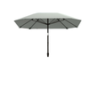 7.6FT Aluminum Patio Umbrella Parasol 8 Ribs Outdoor Market Umbrella with Crank, Push Button Tilt for Deck, Backyard and Lawn, Light Grey