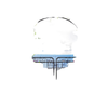 7' Metal Garden Arbor Arch with Scrollwork Doors
