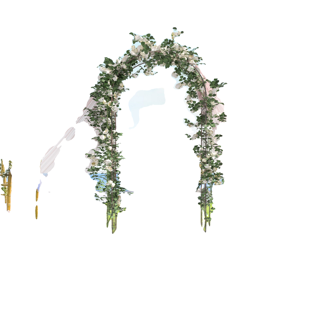 7.5ft Garden Metal Arch Outdoor Walkway Arbor for Decorative Climbing Vine Plants Party Wedding Ceremony Decoration Accessories Black