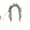 7.5ft Garden Metal Arch Outdoor Walkway Arbor for Decorative Climbing Vine Plants Party Wedding Ceremony Decoration Accessories Black