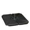 4 Piece Umbrella Base Stand Cantilever Offset Patio Umbrella Weight Plates w/ U Locking, 123 lb Capacity Water or 158 lb Capacity Sand, Black
