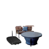 Cantilever Offset Umbrella Base Portable Square Parasol Weights with Wheels, Water and Sand Filled, Up to 165 lbs, Black