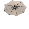 8.8ft Solar Patio Umbrella Outdoor Sunshade 24 LED Lights Tilt Canopy Cream