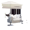 20 lbs Square Resin Patio Umbrella Stand Base Coated Pole Market Umbrella Parasol Holder Bronze