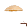 6FT Beach Umbrella Tilt Sunshade Height Adjustable Outdoor Market Patio Yard Crank Deck Sun Shade, Wheat
