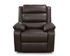 Brown Leather Electric Recliner with Massage and Heating
