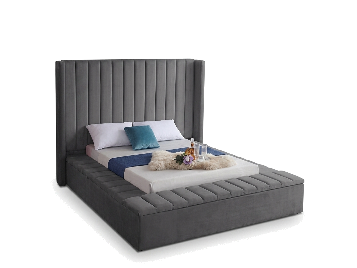 Selene Tufted Platform Bed with Storage