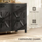 Sideboard Buffet Cabinet, Farmhouse Kitchen Storage Cabinet w/ 2 Drawers and Shelves for Living Room, Entryway